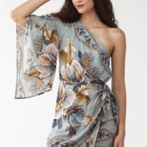 Farm Rio Brazil Line - Vestido Curtis Jardim One Shoulder Wrap Dress XS NWT